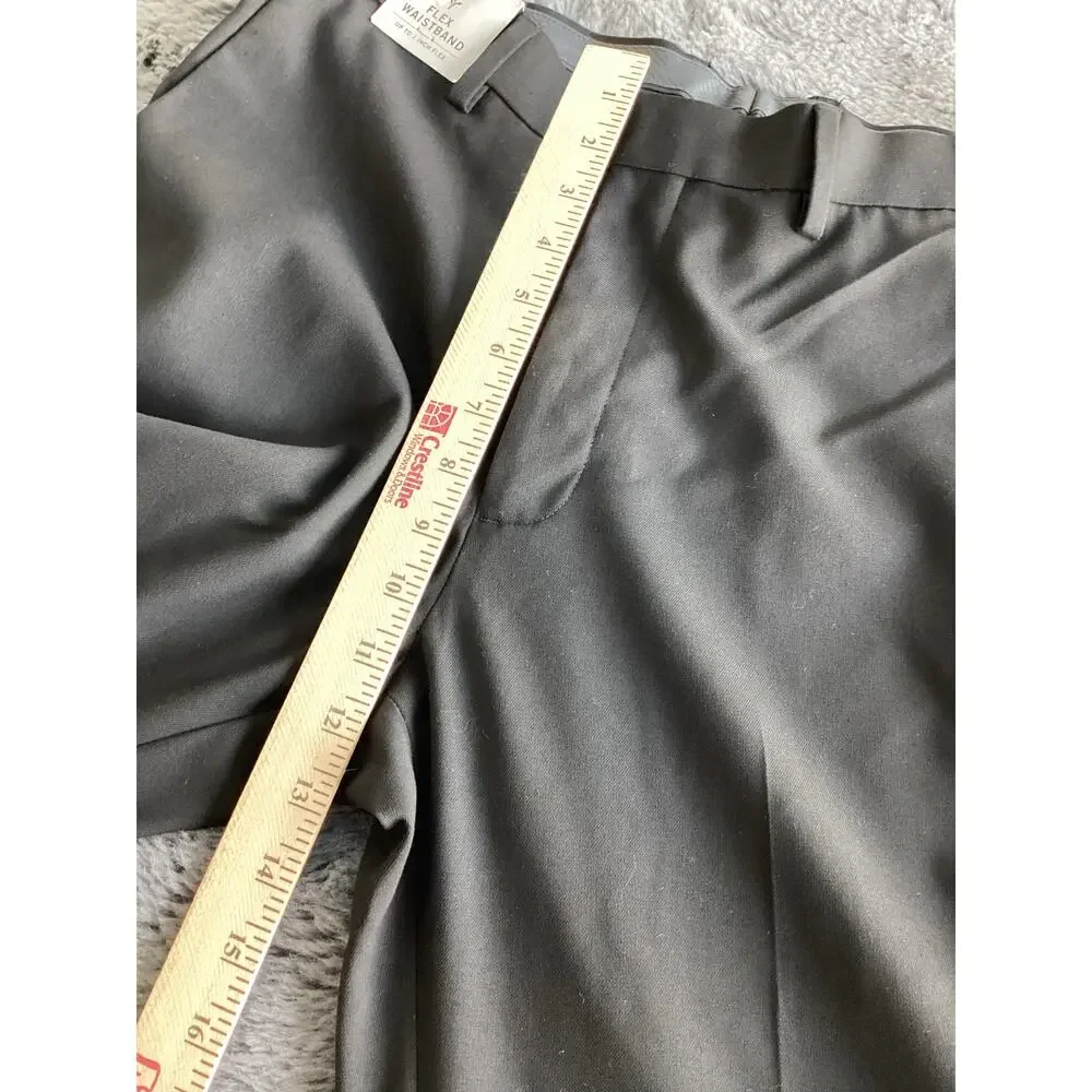 NWT Reaction Kenneth Cole Men's Slim-Fit Stretch Twill Dress Pants Black 32x34‎